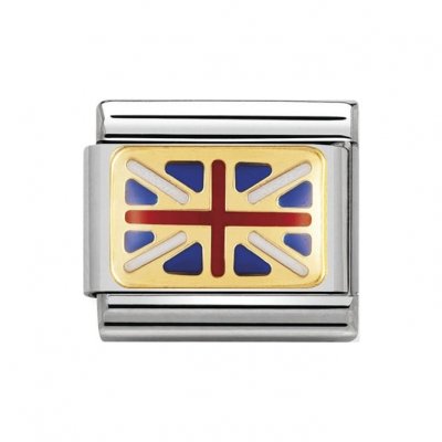 Nomination Great Britain Flag Union Jack Charm