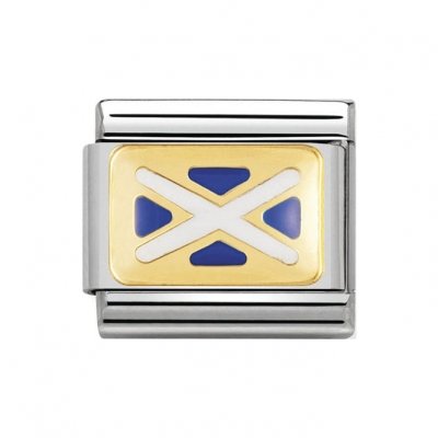 Nomination 18ct Gold & Enamel Scottish Flag Charm