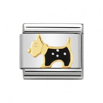 Nomination 18ct Gold Terrier Dog Charm.