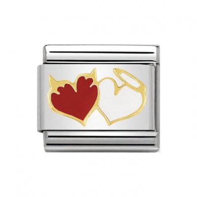 Nomination 18ct Heart Angels & Devils Charm.