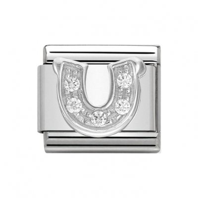 Nomination Silver Shine Cubic zirconia Horseshoe Classic Charm