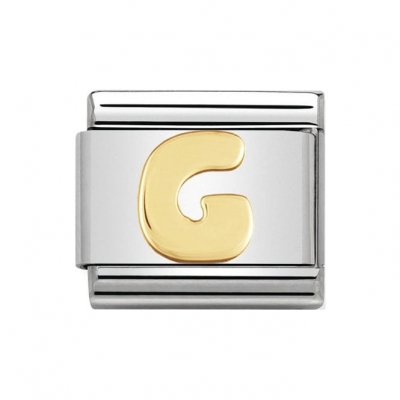 Nomination 18ct Gold Initial G Charm.