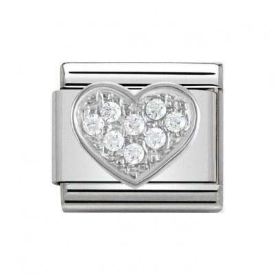 Nomination Silver Shine Cubic zirconia Heart Classic Charm