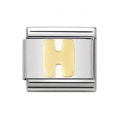 Nomination  18ct Gold Initial H Charm.