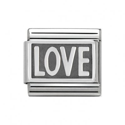 Nomination Silver Shine word LOVE Charm