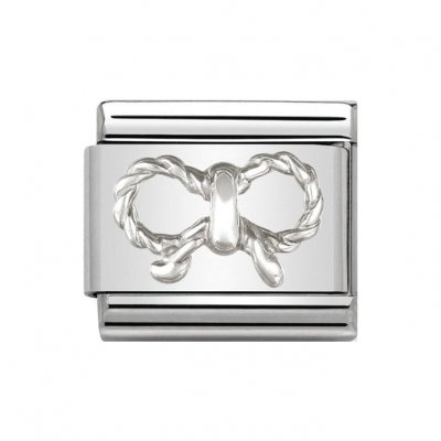 Nomination Silver Shine Bow Relief Charm
