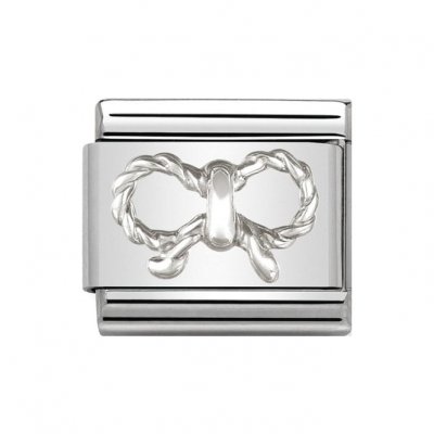 Nomination Silver Shine Bow Relief Charm