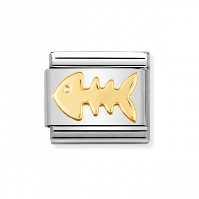 Nomination Fishbone Charm 18ct Gold.