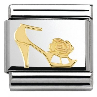 Nomination Stainless Steel & 18ct Shoe Versailles Charm.