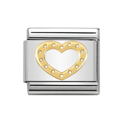 Nomination 18ct Dotted Heart Charm.