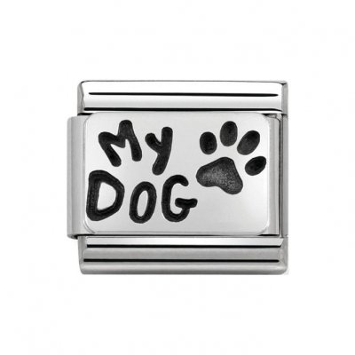 Nomination Silver Shine My Dog Plates Charm