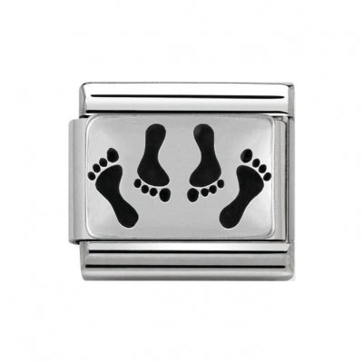 Nomination Silver Shine Footprints Charm