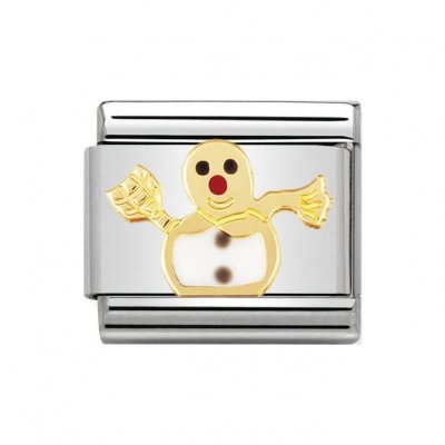 Nomination 18ct Gold Snowman Charm.