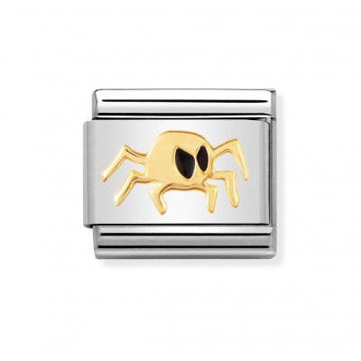 Nomination 18ct Gold & Enamel Spider Charm.