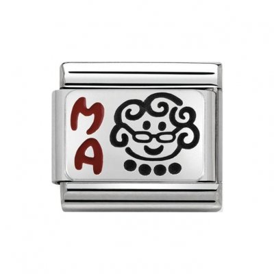 Nomination Silver Shine Enamel Grandma Charm