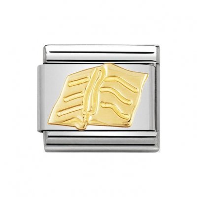 Nomination Book Charm 18ct Gold.