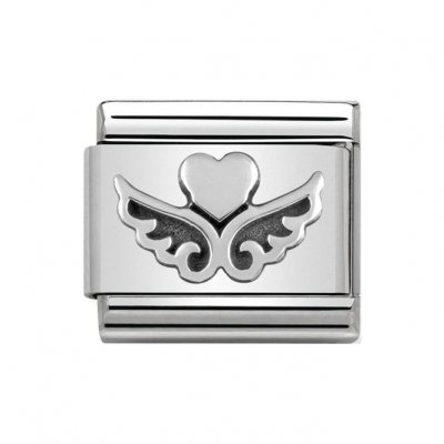 Nomination Silver Heart Wings Charm.