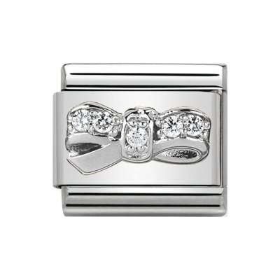 Nomination Silver Shine CZ Bow Cherie Charm