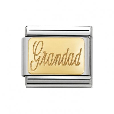 Nomination 18ct Gold Plate Grandad Charm.