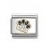 Nomination 18ct Gold Glitter Silver Pawprint Charm.