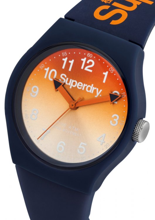 Superdry Urban Orange Dial Blue Strap Watch Canterbury House