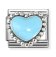 Nomination Classic Silver Enamel Pale Blue Raised Dotted Heart Charm