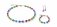 GeoCUBE® Necklace, Bracelet & Earrings Polaris & Rhinestone Multicolour