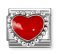 Nomination Classic Silver Enamel Red Raised Heart Charm