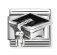 Nomination Classic Silver Enamel Black Graduation Hat Charm