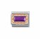 Nomination 9ct Rose Gold Rectangular Purple Charm