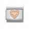 Nomination 9ct Rose Gold Diamond Heart Charm.