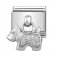 Nomination Drop Silver CZ Dog Charm.