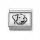 Nomination Silver Shine Plates Dog Charm|