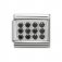 Nomination Silver Cubic zirconia Black Rectangular Pave Classic Charm