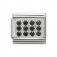 Nomination Silver Cubic zirconia Black Rectangular Pave Classic Charm