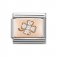 Nomination 9ct Rose Gold CZ White Four Leaf Clover Charm.