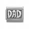 Nomination Silver Dad Oxidised Plates Charm