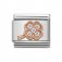 Nomination 9ct Rose Gold CZ set Four Leaf Clover Rich Charm.