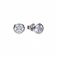 DiamonFire Silver Zirconia 0.50ct Solitaire Rub Set Earrings