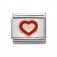 Nomination 9ct Rose Gold & Red Border Enamel Heart Charm