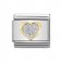 Nomination 18ct Gold Heart Glitter Plate Charm.