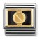 Nomination 18ct Gold & Black Enamel Screw Black Plate Charm