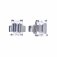 DiamonFire Silver Zirconia Emerald Cut Solitaire Earrings