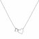 DiamonFire Silver Zirconia Entwined Hearts Pendant