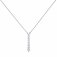 DiamonFire Silver Zirconia Line Drop Pendant