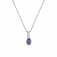 Hot Diamonds Silver Diamond set Blue Agate Pendant - September