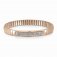 Extension Glitter Rose PVD & White Swarovski Stretch Bracelet