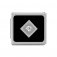 Nomination Ikon Symbols Black Rhombus CZ Charm