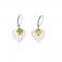 HEART OF YORKSHIRE DOUBLE DROP EARRING WITH GOLD VERMEIL