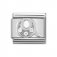 Nomination Silver CZ Initial Q Charm.